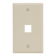 Classic 1 Port Faceplate for EZ®/HD Style in Single Gang - Almond - IC107F01AL Classic 1 Port Faceplate for EZ®/HD Style in Single Gang - Almond - IC107F01AL